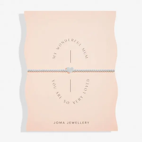 Image of My Wonderful Mum You Are So Loved Silver Plated 17.5cm Bracelet 6778