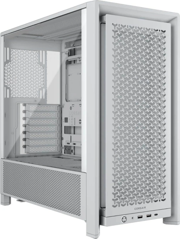 Image of Corsair FRAME 4000D Modular Midi Tower PC Gaming Case - White - CC-9011291-WW