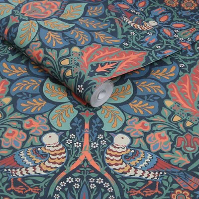 Image of William Morris At Home Dove & Rose Midsummer Wallpaper