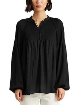 Image of Ralph Denim & Supply Versilla-Long Sleeve-Blouse - Polo Black, Size L, Women