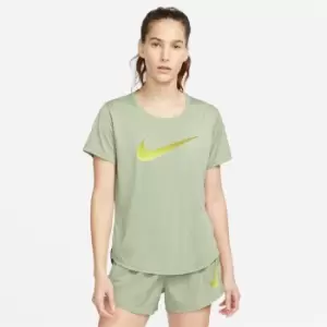 Image of Nike One Dri-FIT Swoosh Womens Short-Sleeved Top - Green