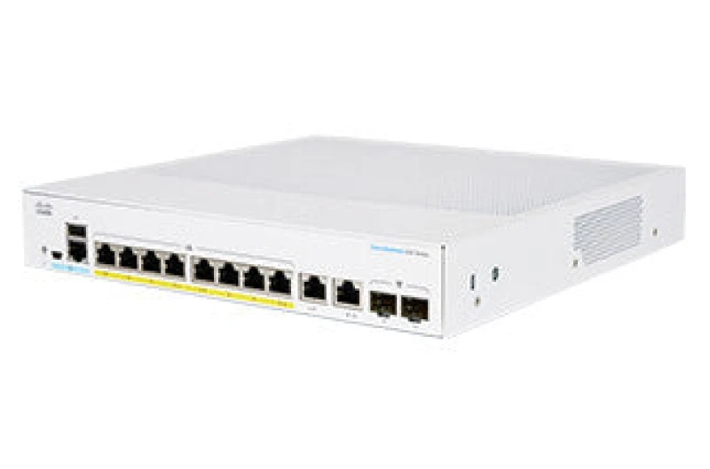 Image of Cisco Cisco CBS350-8P-E-2G Managed L2/L3 Gigabit Ethernet (10/100/1000) Silver CBS350-8P-E2GUK-RF