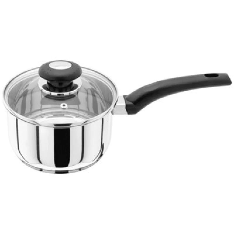Image of Judge Essentials Stainless Steel Saucepan With Lid 16Cm / 1L - Silver