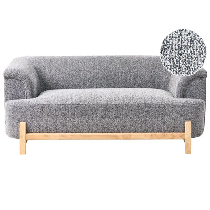 Image of Beliani Sofa 2 Seater Alnor Fabric Dark Grey
