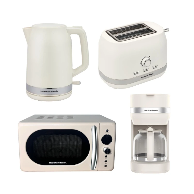 Image of Hamilton Beach Ella Latte Kitchen Bundle with Coffee in Cream Cream Unisex