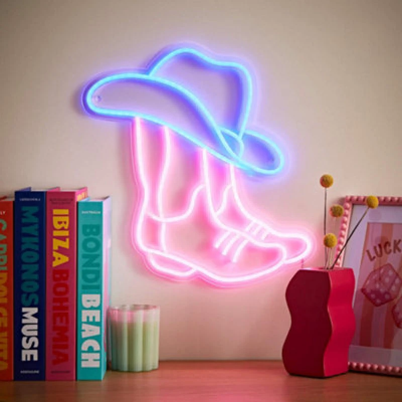 Image of Valuelights Cowboy Neon Sign Deoration Wall Light