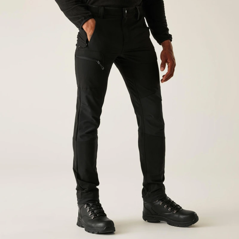 Image of Regatta Regatta Men 'Prolite' Stretch Walking Trousers in Black Size: 38R Black 38R Male 5051522828721