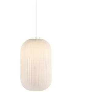 Image of Nordlux Milford 20cm Globe Pendant Ceiling Light Opal Glass, E27