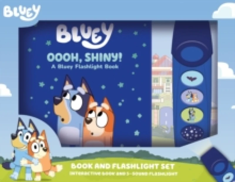 Image of Bluey: Oooh, Shiny! Book and 5-Sound Flashlight Set Multiple-component retail product