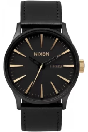 Image of Mens Nixon The Sentry Leather Watch A105-1041