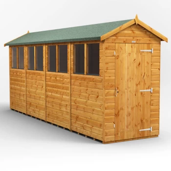 Image of 16x4 Power Apex Garden Shed - Brown