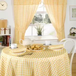 Image of Molly Gingham Check Tablecloth, Lemon, 50 x 70" - Emma Barclay