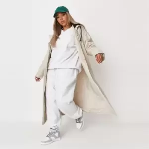 Image of Missguided Pu Hood Trench - Neutral