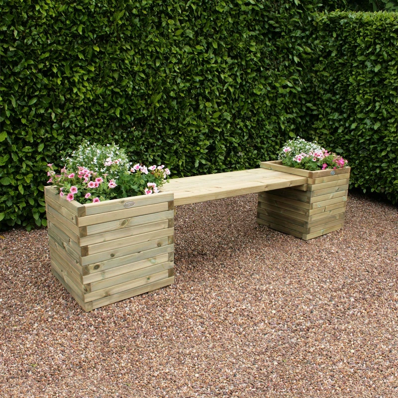 Image of British Made Windermere Garden Planter Bench FSC® Certified
