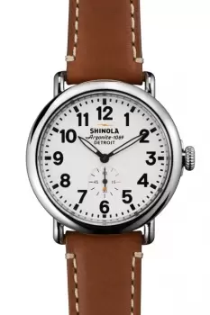 Image of Shinola Runwell 41mm Brown Leather Strap Watch S0110000109