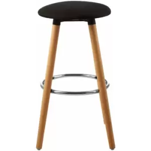 Image of Stockholm Black Round Bar Stool - Premier Housewares