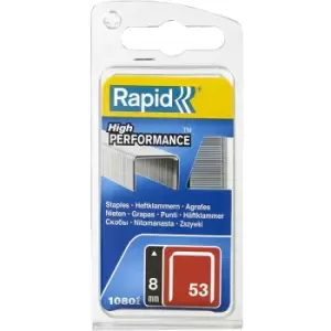 Image of Rapid 53/8B 8mm Galvanised Staples, Pack of 1080