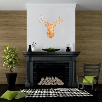 Image of Deer - Walnut Walnut Decorative Wooden Wall Accessory