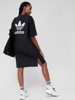 Image of adidas T-Shirt Dress - Black, Size 6, Women