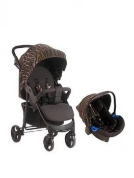Image of My Babiie Mb30 Rose Gold Black Pushchair And Car Seat