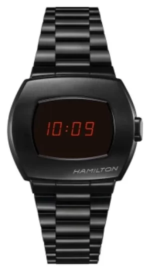 Image of Hamilton H52404130 PSR Black PVD Red Digital Display Watch