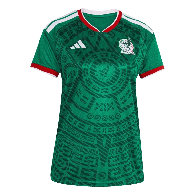 Image of adidas Mexico Home Shirt World Cup 2026 Womens Green/White female 10 (S)