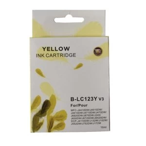 Image of LC123Y Brother Compatible Yellow Replacement Ink