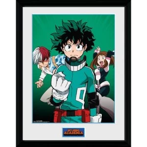 Image of My Hero Academia Trio Heroes Framed Collector Print