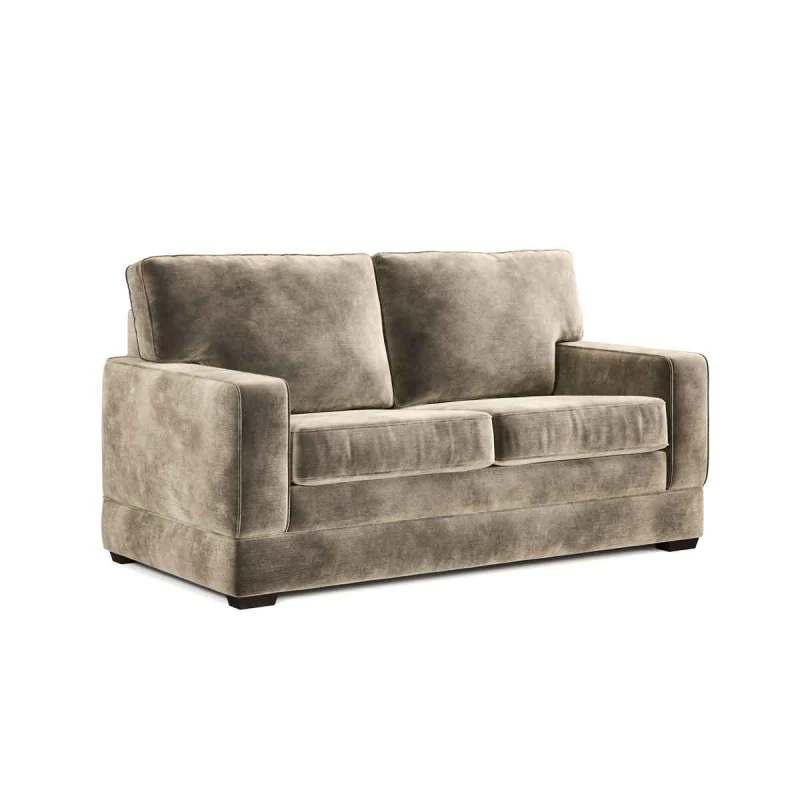 Image of Jay-Be Urban Sofa Bed With E-pocket Mattress - Two Seater - Luxe Velvet Mink, Brown A5092174