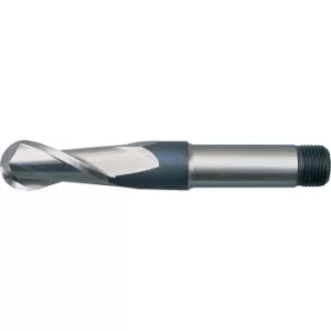 Image of 3/8" HSS 2 Flute Threaded Shank Ball Nosed Slot Drills