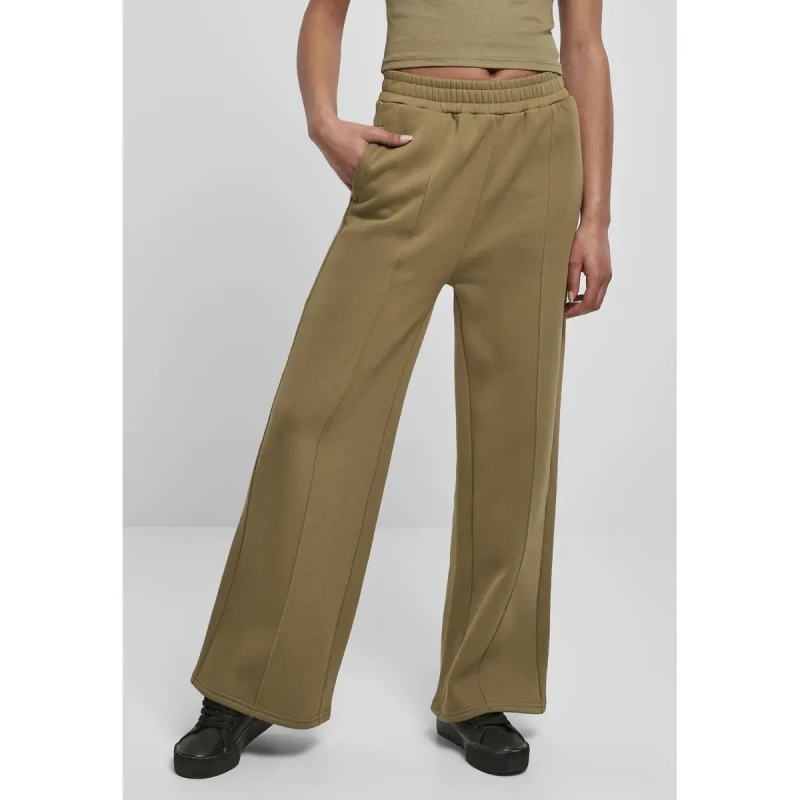 Image of Urban Classics Womens trousers Urban Classics straight pin tuck- large sizes Vert Female 4XL