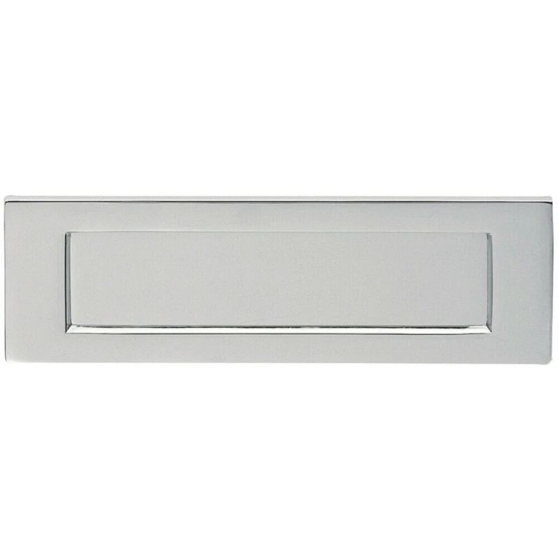 Image of Loops Inward Opening Letterbox Plate 275mm Fixing Centres 306 x 104mm Satin Chrome Multi