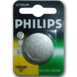 Image of Philips CR2430 3V Lithium Coin Cell Battery (1 Pack)