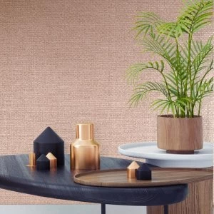 Image of Boutique Rose Gold Lux Weave Wallpaper - One size