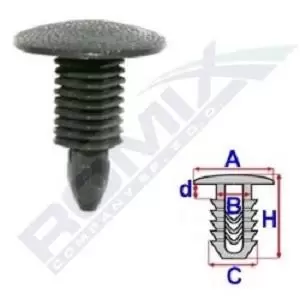 Image of ROMIX Clip, trim-/protection strip A175047 TOYOTA,HONDA,SUBARU,AVENSIS Kombi (T25),RAV 4 III (ACA3_, ACE_, ALA3_, GSA3_, ZSA3_)