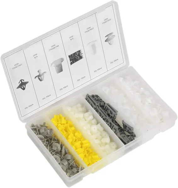 Image of Genuine SEALEY BTC05 Trim Clip Assortment for Renault 300pc