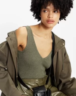 Image of Skinny V-neck Rib Tank