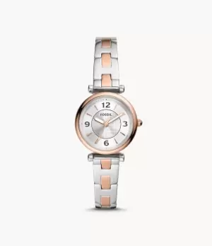 Image of Fossil Women Carlie Three-Hand Two-Tone Stainless Steel Watch