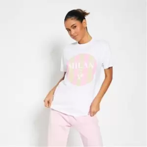 Image of I Saw It First Milan Oversized Graphic T Shirt - White