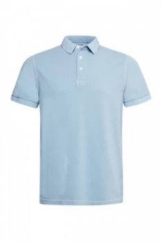 Image of Mens French Connection Triple Stitch Polo Shirt Blue