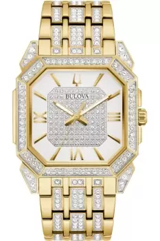 Image of Gents Bulova Crystal Octava Square Watch 98A295