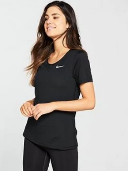Image of Nike Training Mesh Top Black Size S Women