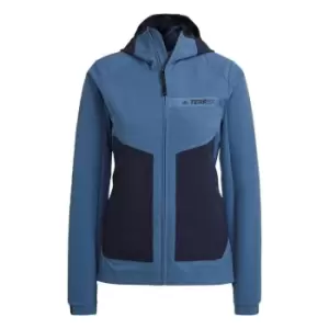Image of adidas Terrex Multi Soft Shell Jacket Womens - Wonder Steel / Legend Ink