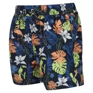 Image of Regatta Skander II Swim Shorts - NavyTropical