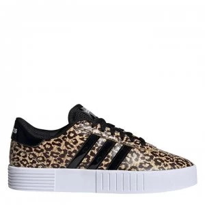 Image of adidas Court Bold Womens Trainers - Black/Leopard