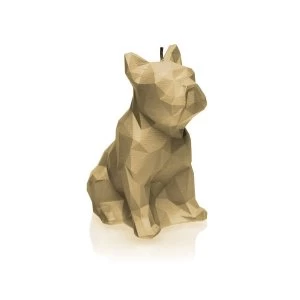 Image of Latte Low Poly Bulldog Candle