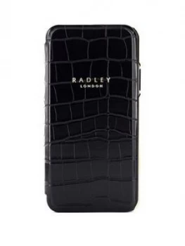 Image of Radley Black Croc Folio Case iPhone X/Xs With Card Slot