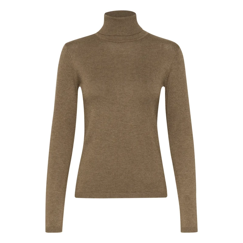 Image of culture Womens turtleneck sweater CULTURE Annemarie Marron Female M 50105145-1810161