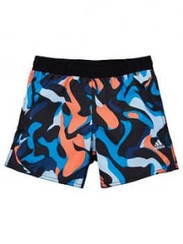 Image of Boys, adidas Primeblue Swim Shorts - Black, Size 9-10 Years