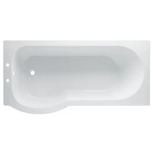 Image of Cooke Lewis Adelphi LH Acrylic P shaped Shower Bath L1675mm W850mm